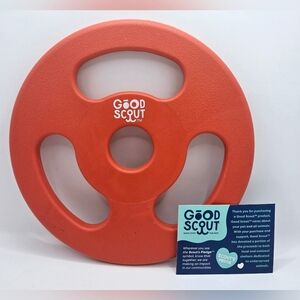 Red Good Scout Tugg Frisbee Dog Toy for Tugging & Chewing NEW